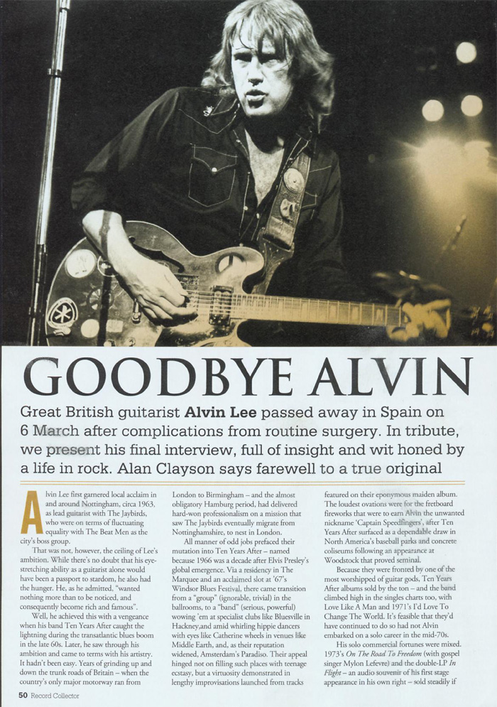 ALVIN LEE Tribute . ALVIN LEE
